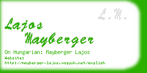 lajos mayberger business card